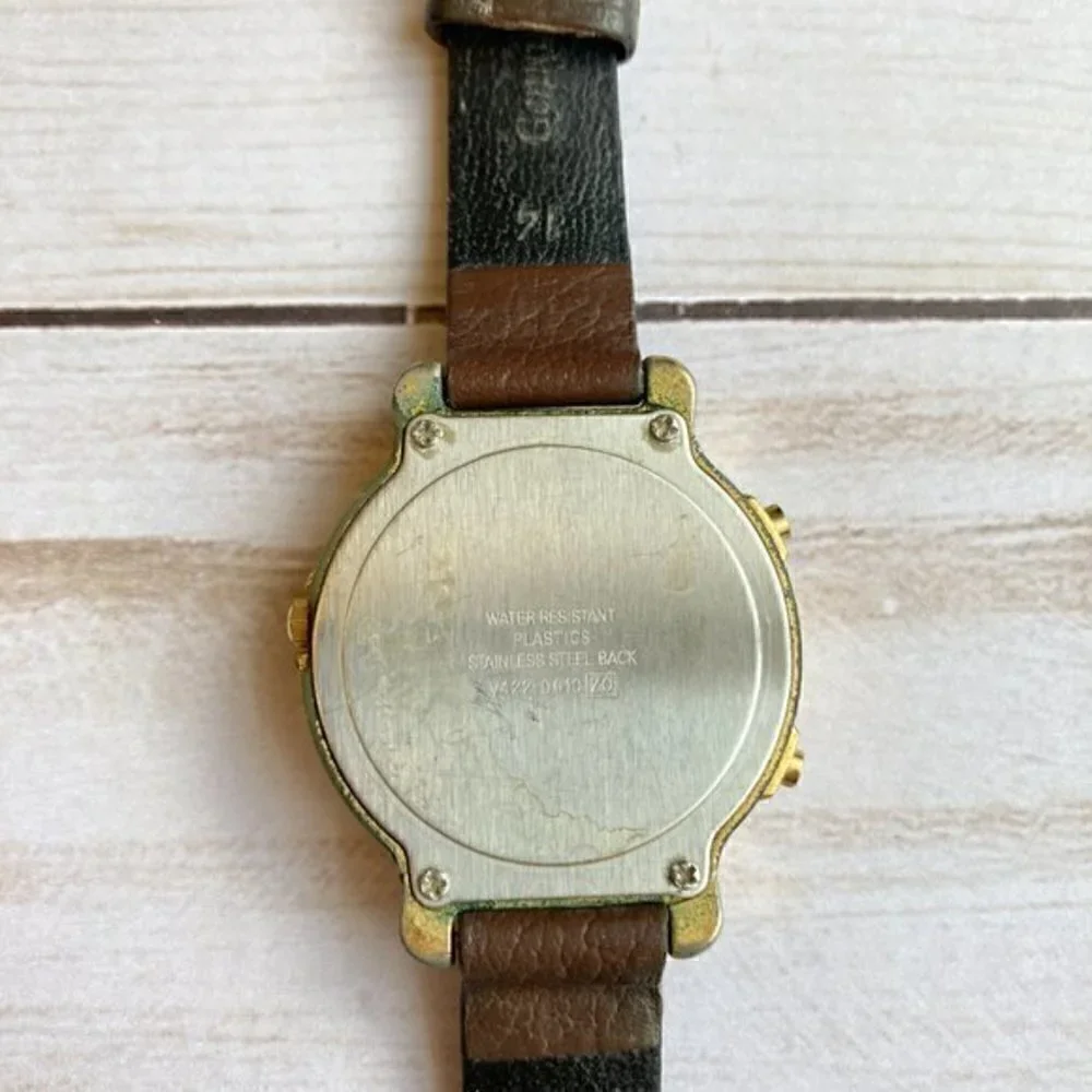 Lorus Vintage 1980's Disney Mickey Mouse Singing Watch with Leather Band